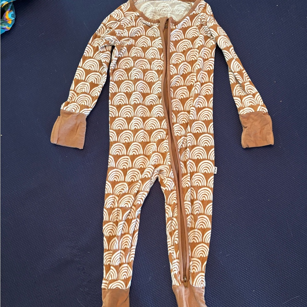 Little Sleepies Rust Rainbows Zippy 6-12mo